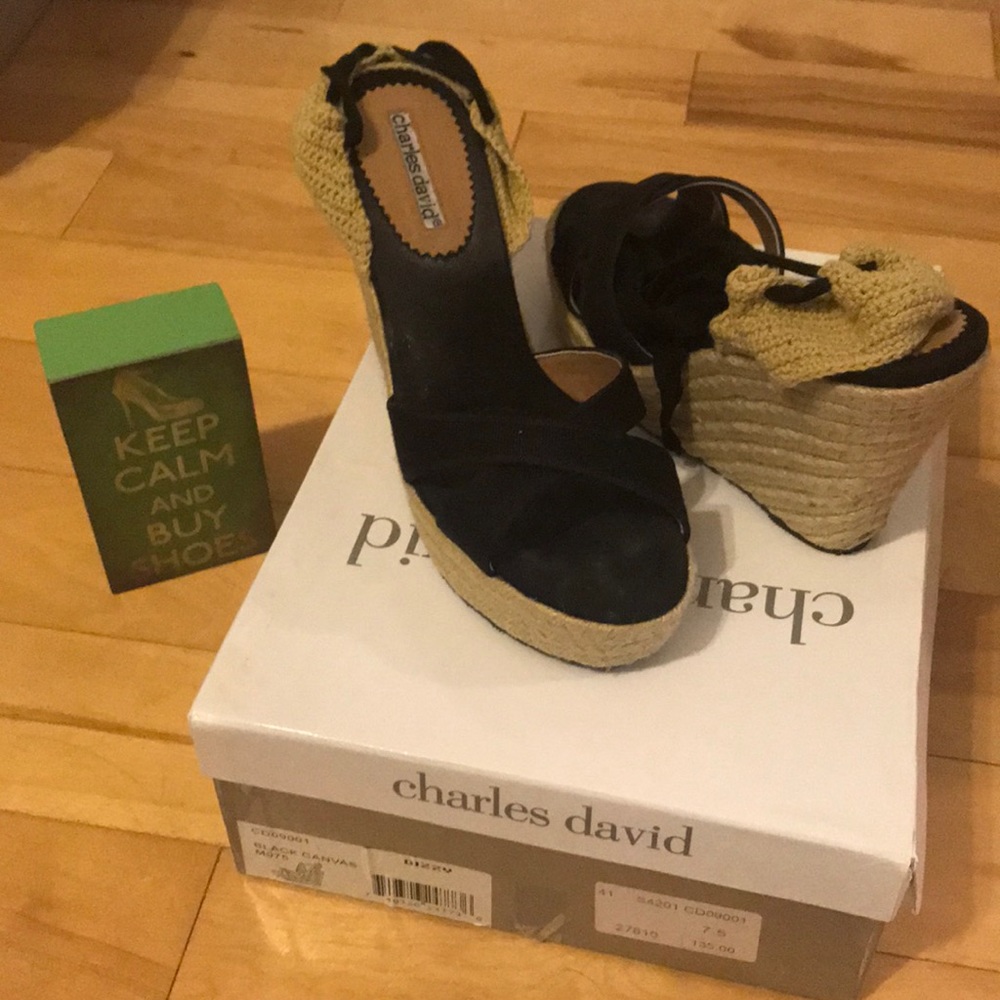 ◾️Charles David Black Espadrilles “Dizzy” 7.5